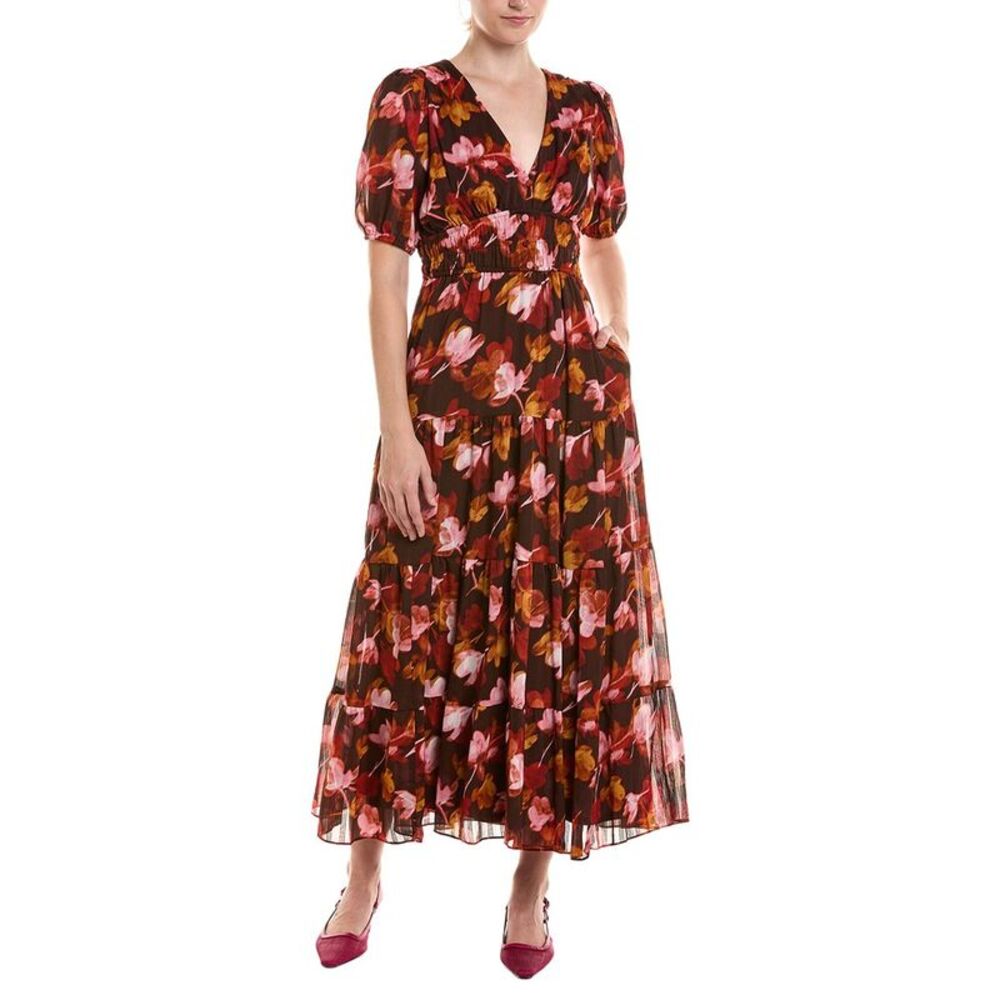 Maison Tara Womens  Midi Dress, Pink